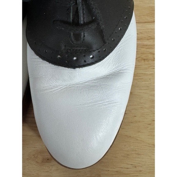 GH Bass Vintage Saddle Shoes Black White Leather Oxfords USA M 9.5 Preppy Retro main image 10